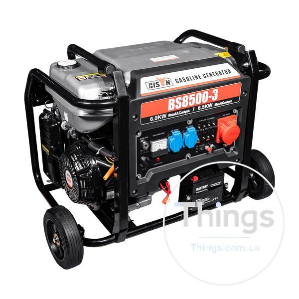 Генератор бензиновий трифазний 6 кВт Bison BS8500-3 K3-41-00408 фото