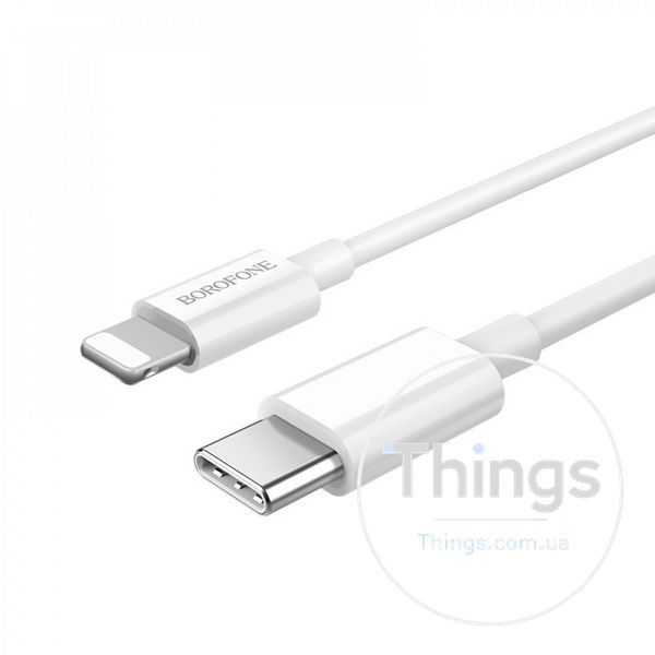 Home Charger 35W 2 PD3.0 C to Lightning Cable (1m) Borofone BN9 &mdash; White К2-000073473 фото