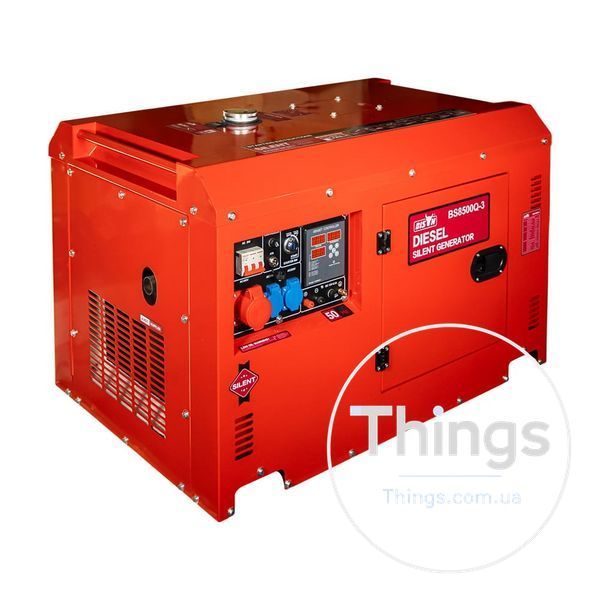 Генератор дизельний трифазний 6 кВт Bison BS8500Q-3 K3-41-00413 фото