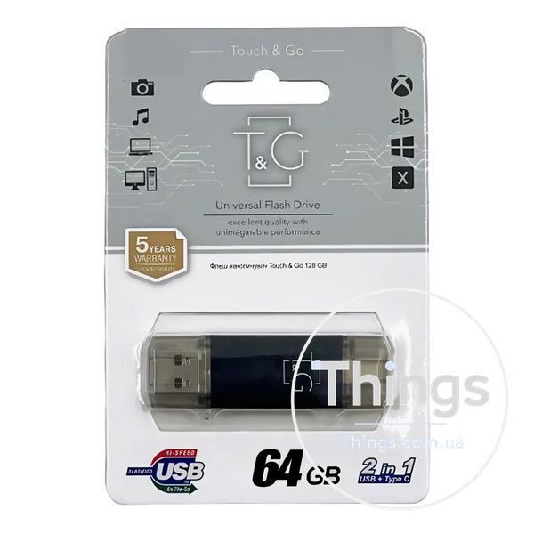 USB Flash Drive 3.0 T&G 64gb USB/Type C 009 Од1-00045924 фото