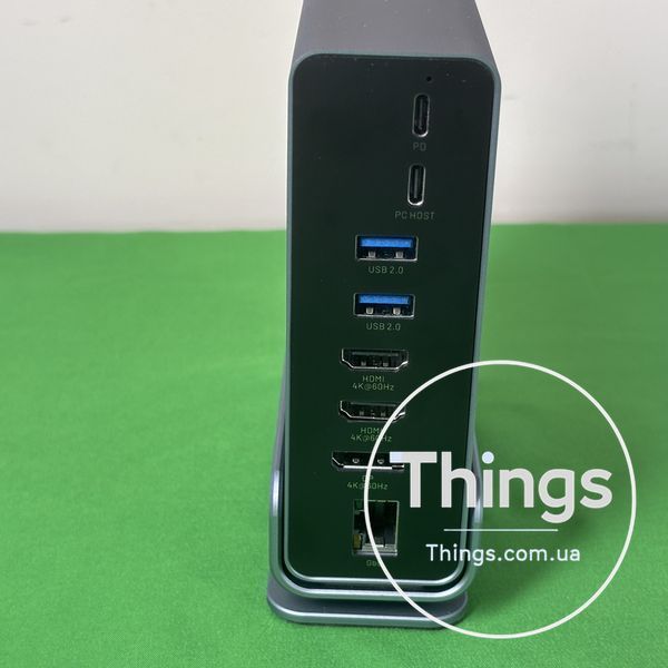 Док-станція Хаб Концентратор Vention 15 в 1 USB3.2 Type-C до DP HDMIx2 USB3.2 RJ45 SD TF 3.5mm PD MST SST K1-000522 фото