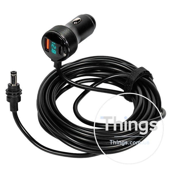 Кабель живлення для Starlink Mini E-NET автомобільний прикурювач/DC з USB Type-C та LED 5м K3-73-00658 фото
