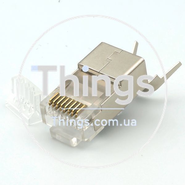 Коннектор RJ45 STP кат. 6A/8, 50&mu;, 1.45мм, со вставкой CM-9938 фото