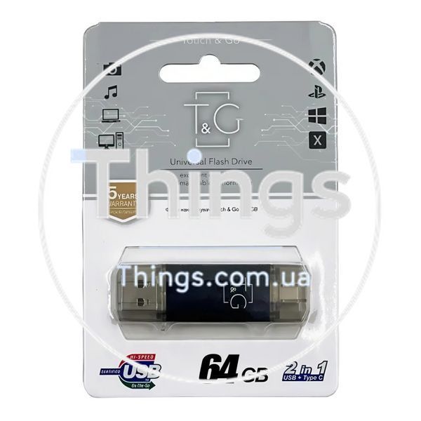 USB Flash Drive 3.0 T&G 64gb USB/Type C 009 Од1-00045924 фото