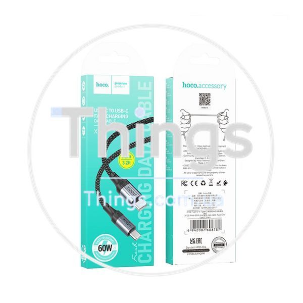 Кабель USB Hoco X102 Type-C to Type-C 60W Од1-00045074 фото