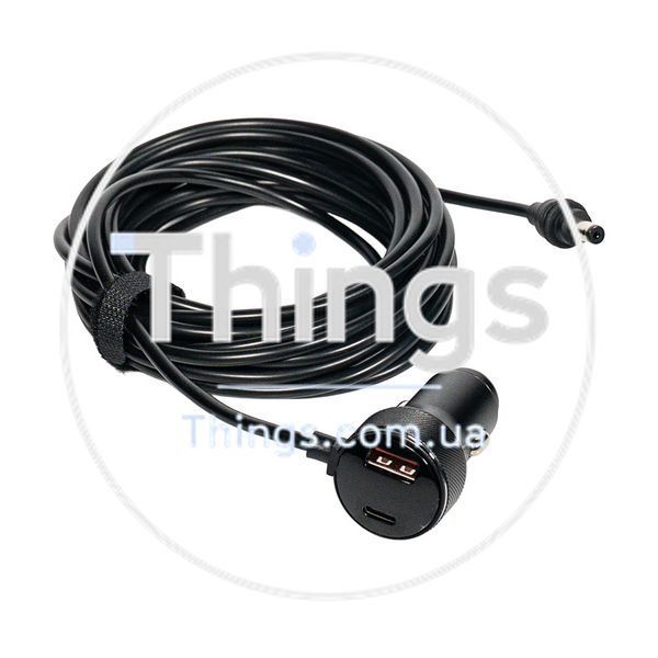Кабель живлення для Starlink Mini E-NET автомобільний прикурювач/DC з USB Type-C та LED 5м K3-73-00658 фото