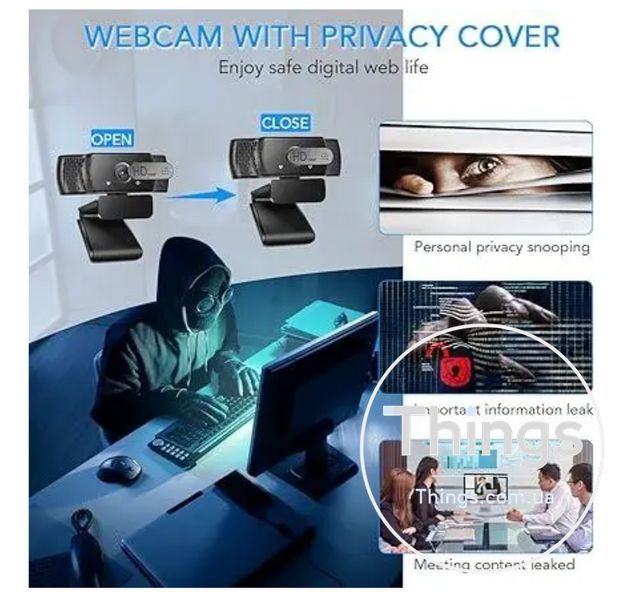 USB-карта Neefeaer W6 з 1080p HD якістю і вбудованим мікрофоном + штатив K1-000235 фото
