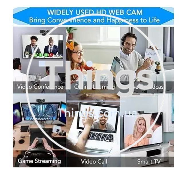 USB веб камера Neefeaer W6 с 1080p HD качеством и встроенным микрофоном + штатив K1-000235 фото