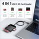 Кардридер UGREEN (30333) USB 3.0 4-в-1 - SD / microSD (TF) / CF / MS, до 5 Гбит/с, черный K1-000792 фото 4