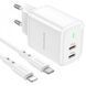 Home Charger 35W 2 PD3.0 C to Lightning Cable (1m) Borofone BN9 &mdash; White К2-000073473 фото 1