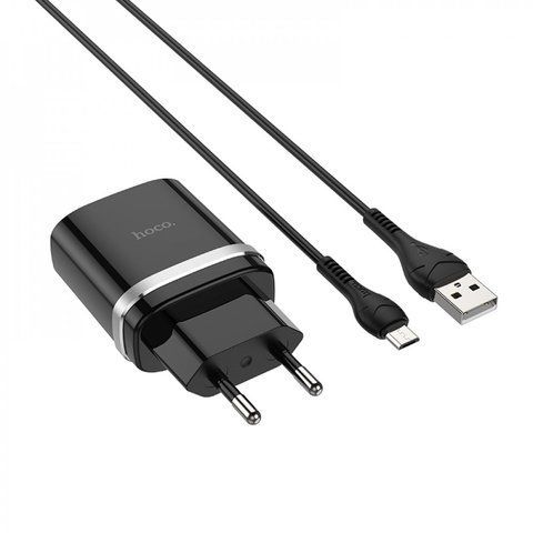 Home Charger | 18W | QC3.0 | Micro Cable (1m) &mdash; Hoco C12Q &mdash; Black К2-000068613 фото