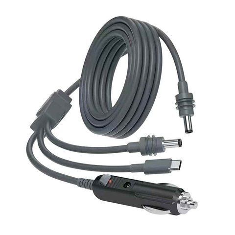 Кабель живлення 3 в 1 для Starlink Mini E-NET автомобільний прикурювач, DC Plug та USB Type-C Plug 5м K3-73-00657 фото