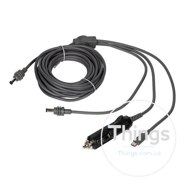 Кабель живлення 3 в 1 для Starlink Mini E-NET автомобільний прикурювач, DC Plug та USB Type-C Plug 5м K3-73-00657 фото