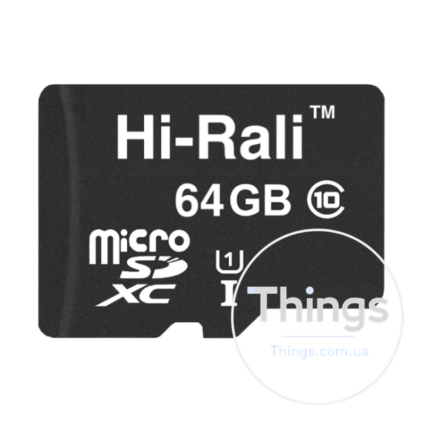 Карта Пам'яті Hi-Rali MicroSDXC 64gb UHS-1 10 Class Од1-00038193 фото