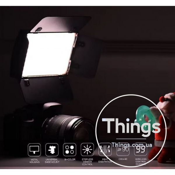 Лампа видеосвет LED PT-15B PRO II 15Wcolor 3200-5600K/1500LM/Battery F-550/2400Mah+charger (145*95*22mm) К2-000079406 фото