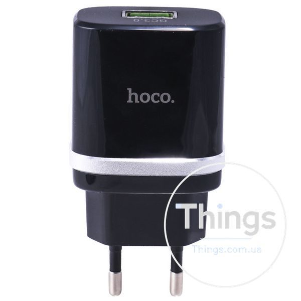 Home Charger | 18W | QC3.0 | Micro Cable (1m) &mdash; Hoco C12Q &mdash; Black К2-000068613 фото