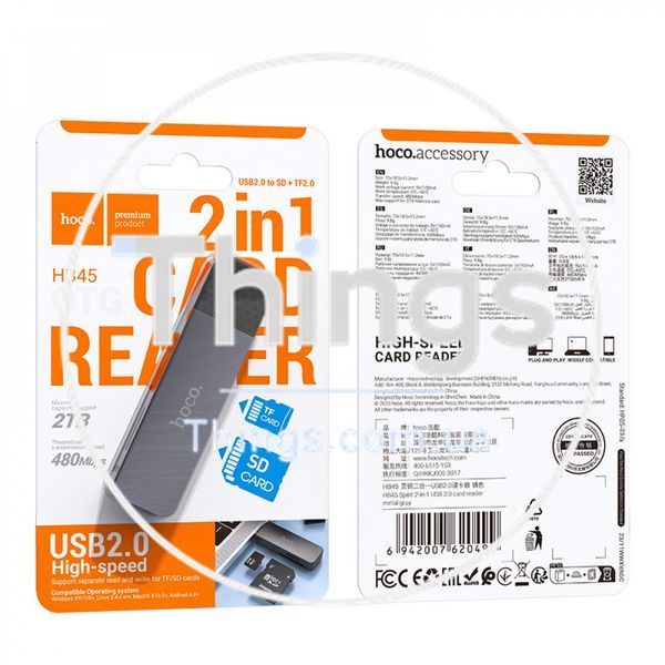 Card Reader &mdash; Hoco HB45 Spirit 2-in-1 USB/Type-C 2.0 К2-000081089 фото