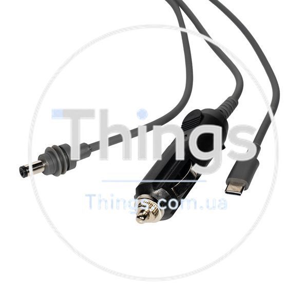Кабель живлення 3 в 1 для Starlink Mini E-NET автомобільний прикурювач, DC Plug та USB Type-C Plug 5м K3-73-00657 фото