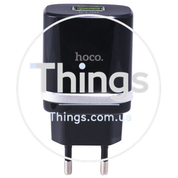 Home Charger | 18W | QC3.0 | Micro Cable (1m) &mdash; Hoco C12Q &mdash; Black К2-000068613 фото