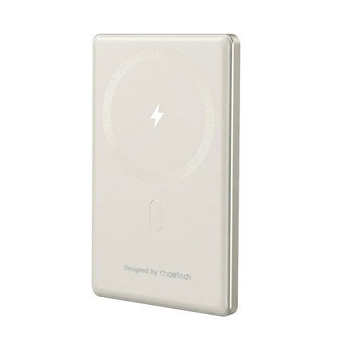 Повербанк 5000mAh Choetech B738 White QC3.0 PD3.0 бездротова магнітна зарядка K3-43-00160 фото