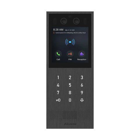 IP-відеопанель багатоабонентська 2Mp Akuvox X912S з екраном 4", розпізнаванням облич та зчитувачем EM-Marine / Mifare / NFC / BLE / QR K3-00-00001880 фото