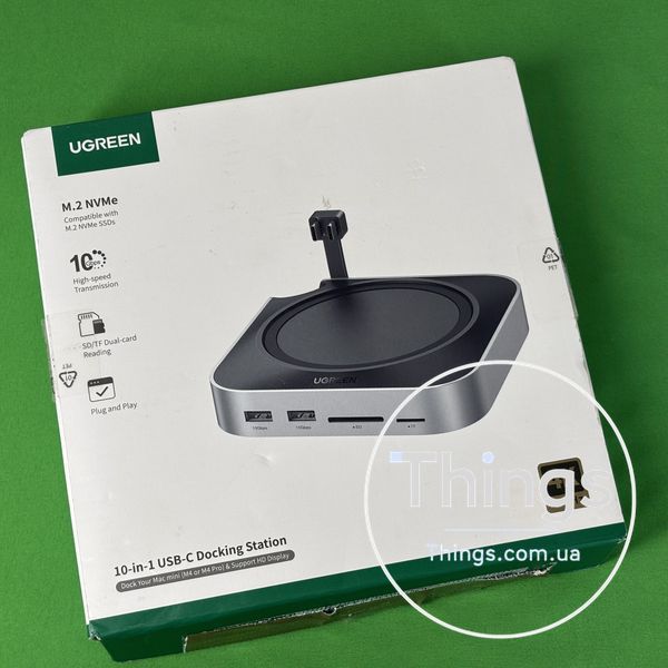 Док-станція UGREEN CM841 (65488) для MacMiniM4 з 2xUSB-C to DP1.4 4K240Hz 4xUSB-A 3.2 10Gbps USB-C 3.2 10Gbps SD TF M.2 Nvme10Gbps K1-000518 фото