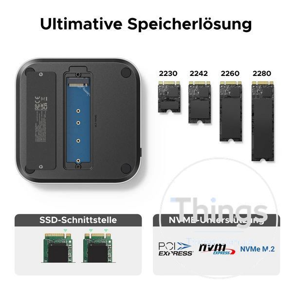 Док-станція UGREEN CM841 (65488) для MacMiniM4 з 2xUSB-C to DP1.4 4K240Hz 4xUSB-A 3.2 10Gbps USB-C 3.2 10Gbps SD TF M.2 Nvme10Gbps K1-000518 фото