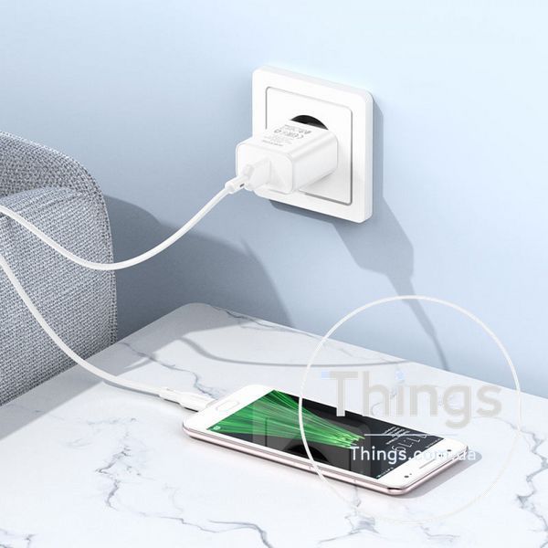 Home Charger | 18W | QC3.0 &mdash; Borofone BA72A &mdash; White K2-000073652 фото