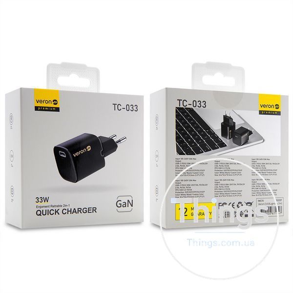 Home Charger 33W PPS PD QC3.0 Veron TC-033 К2-000077538 фото