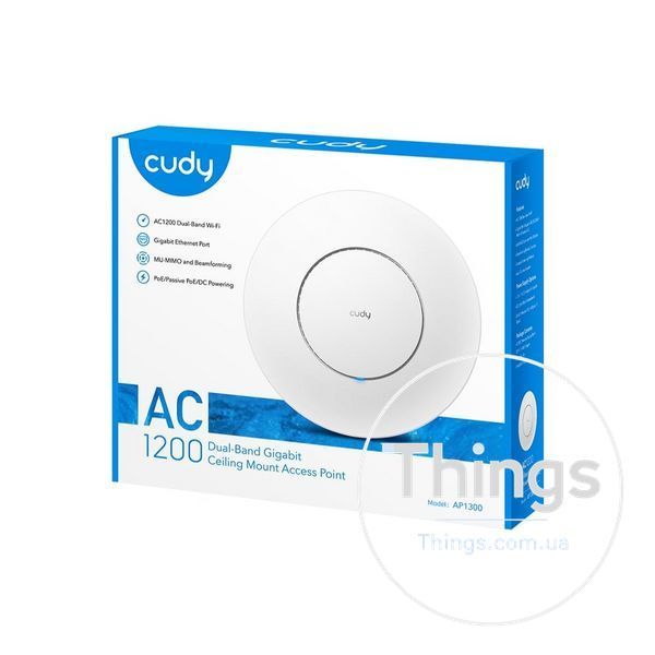 Точка доступу WiFi 5 Cudy AP1300 з підтримкою Mesh дводіапазонна гігабітна K3-73-00520 фото