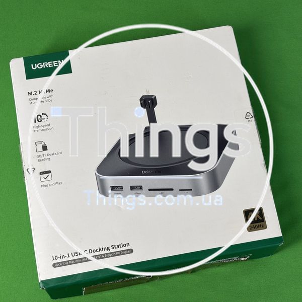 Док-станция UGREEN CM841 (65488) для MacMiniM4 с 2xUSB-C to DP1.4 4K240Hz 4xUSB-A 3.2 10Gbps USB-C 3.2 10Gbps SD TF M.2 Nvme10Gbps K1-000518 фото