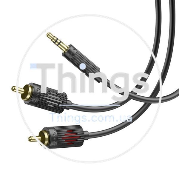 Кабель Aux Hoco UPA28 AUX 3.5 to dual RCA 1.5m Од1-00040736 фото