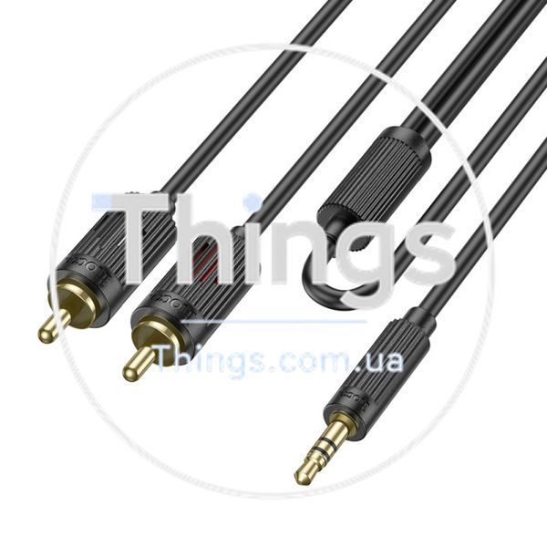 Кабель Aux Hoco UPA28 AUX 3.5 to dual RCA 1.5m Од1-00040736 фото