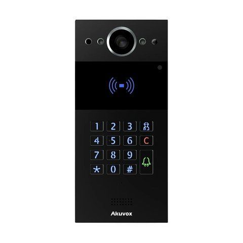 IP-відеопанель багатоабонентська 2Mp Akuvox R20K Black зі зчитувачем EM-Marine / Mifare / NFC K3-00-00002068 фото