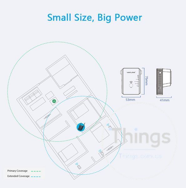 Репітер, роутер, точка доступу, повторювач сигналу, подовжувач Wi-Fi WAVLINK AERIAL S2, N300 Wireless AP/Range Extender/Router K1-000254 фото