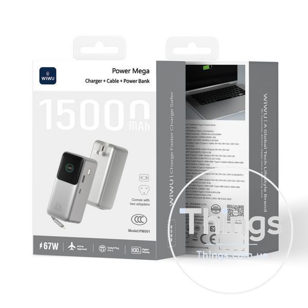 Power Bank 15000 mAh&nbsp;| 67W&nbsp;&mdash; WiWU PM501 K2-000083681 фото
