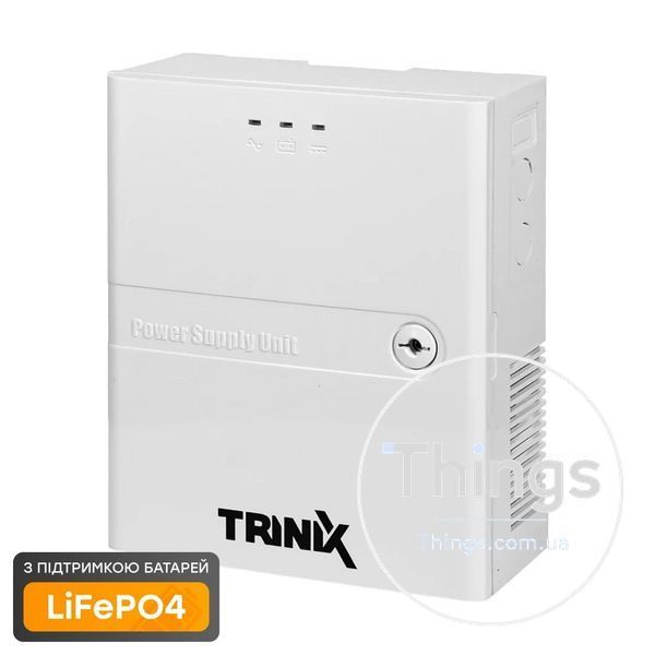 Комплект резервного живлення Trinix: джерело безперебійного живлення PSU-1203LED(P) LiFePO4 і акумуляторна батарея LFP 12V6Ah LiFePO4 K3-41-00056-44-00006 фото