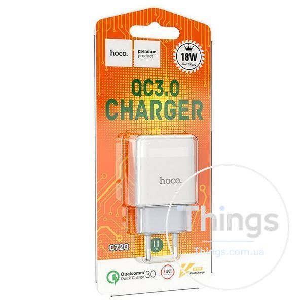 Home Charger | 18W | QC3.0 &mdash; Hoco C72Q &mdash; White К2-000069748 фото