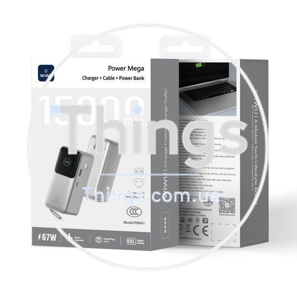 Power Bank 15000 mAh&nbsp;| 67W&nbsp;&mdash; WiWU PM501 K2-000083681 фото