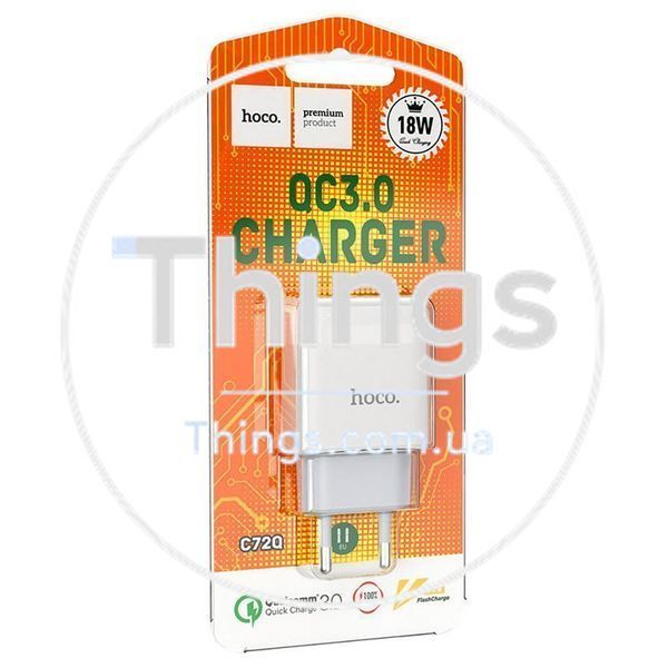 Home Charger | 18W | QC3.0 &mdash; Hoco C72Q &mdash; White К2-000069748 фото