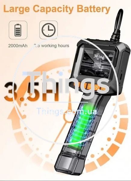 Эндоскоп Industrial Endoscope G20 с экраном, цифровой водонепроницаемый бороскоп-5 м, промышленный эндоскоп K1-000697 фото