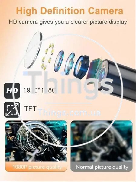 Эндоскоп Industrial Endoscope G20 с экраном, цифровой водонепроницаемый бороскоп-5 м, промышленный эндоскоп K1-000697 фото