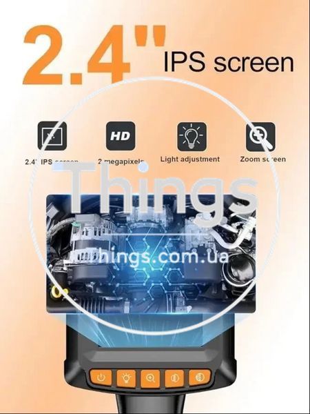 Эндоскоп Industrial Endoscope G20 с экраном, цифровой водонепроницаемый бороскоп-5 м, промышленный эндоскоп K1-000697 фото