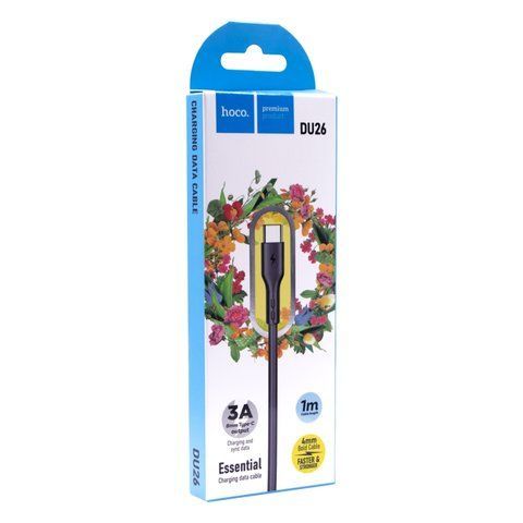 Кабель USB Hoco DU26 Long 8mm Plug Type-C 3A Од1-00037034 фото
