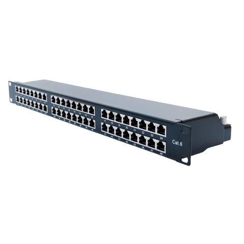 Патч-панель 19" 1U STP 48xRJ-45 Dual IDC type, кат. 6, Kingda CM-9937 фото