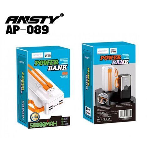 Power Bank 50000 mAh&nbsp;| 22.5W+PD20W&nbsp;&mdash; Ansty AP-089 &mdash; White K2-000083651 фото