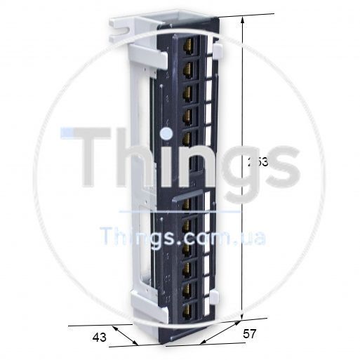 Патч-панель настенная 12xRJ-45 UTP, кат. 6, dual type CM-1372 фото