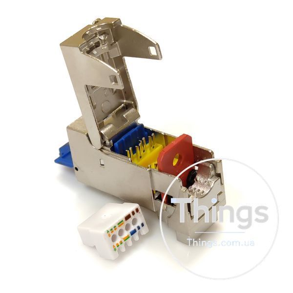 Модуль екранований Everon xs500 KeyStone, 1xRJ45, AWG 22-24, кат. 6a, Corning CM-626 фото