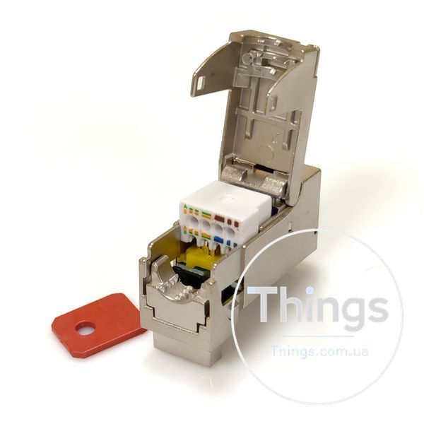 Модуль екранований Everon xs500 KeyStone, 1xRJ45, AWG 22-24, кат. 6a, Corning CM-626 фото