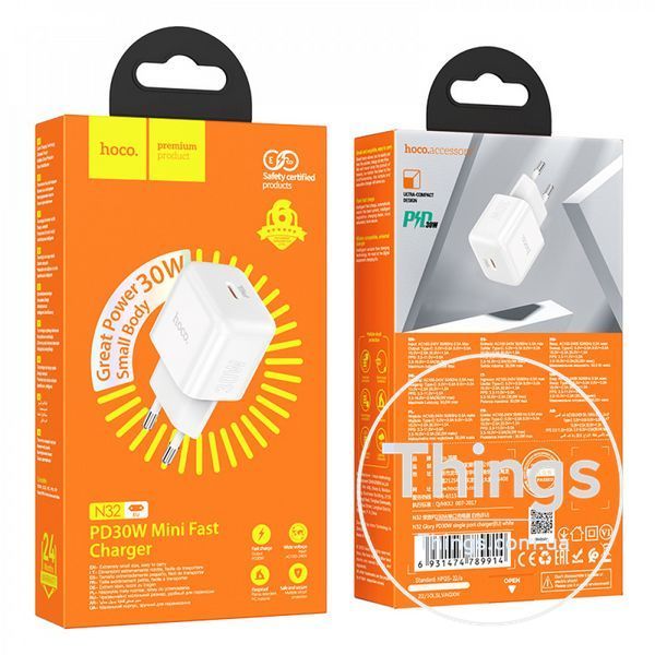 Home Charger 30W PD Hoco N32 Glory &mdash; white К2-000077495 фото